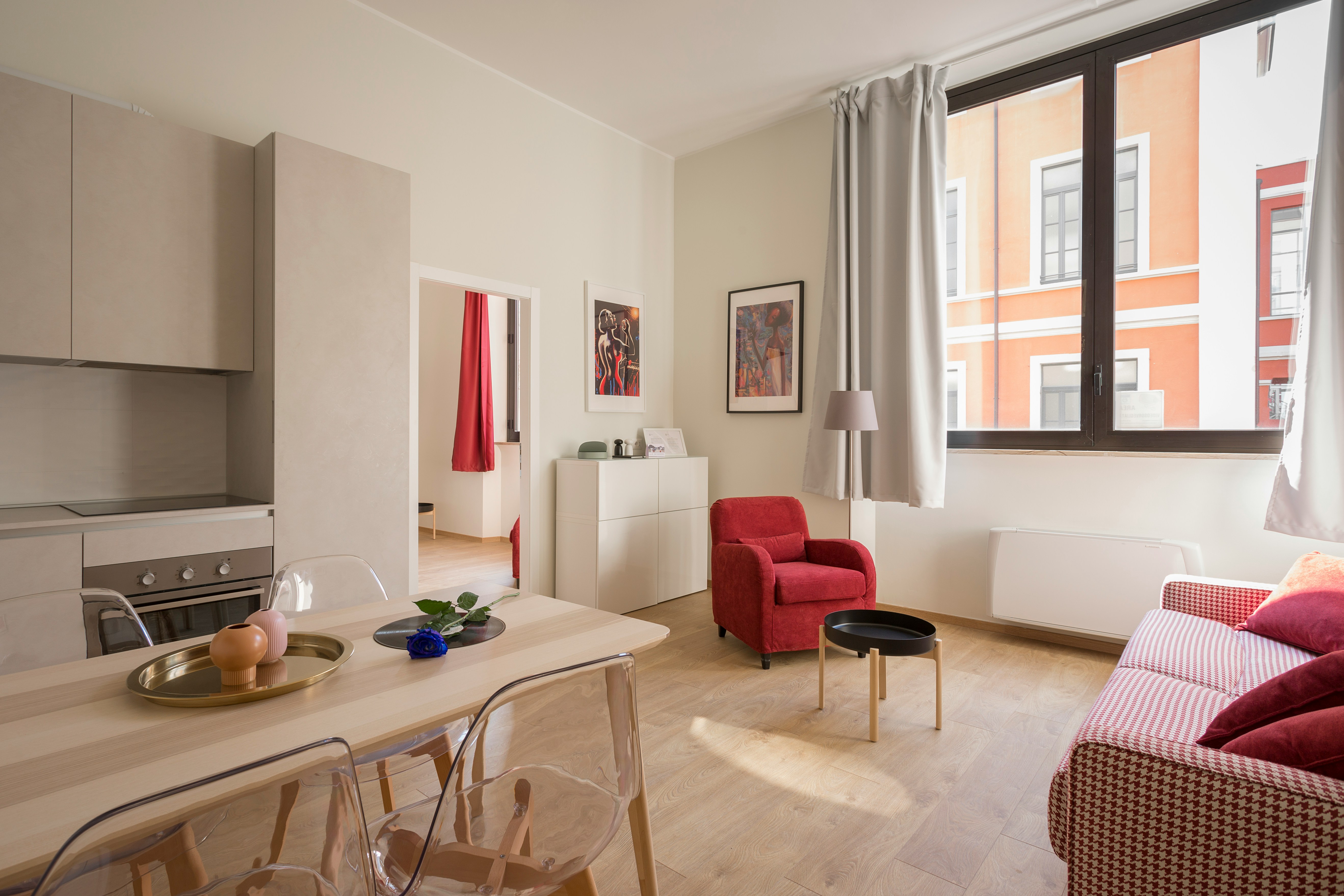 Red accent apartment