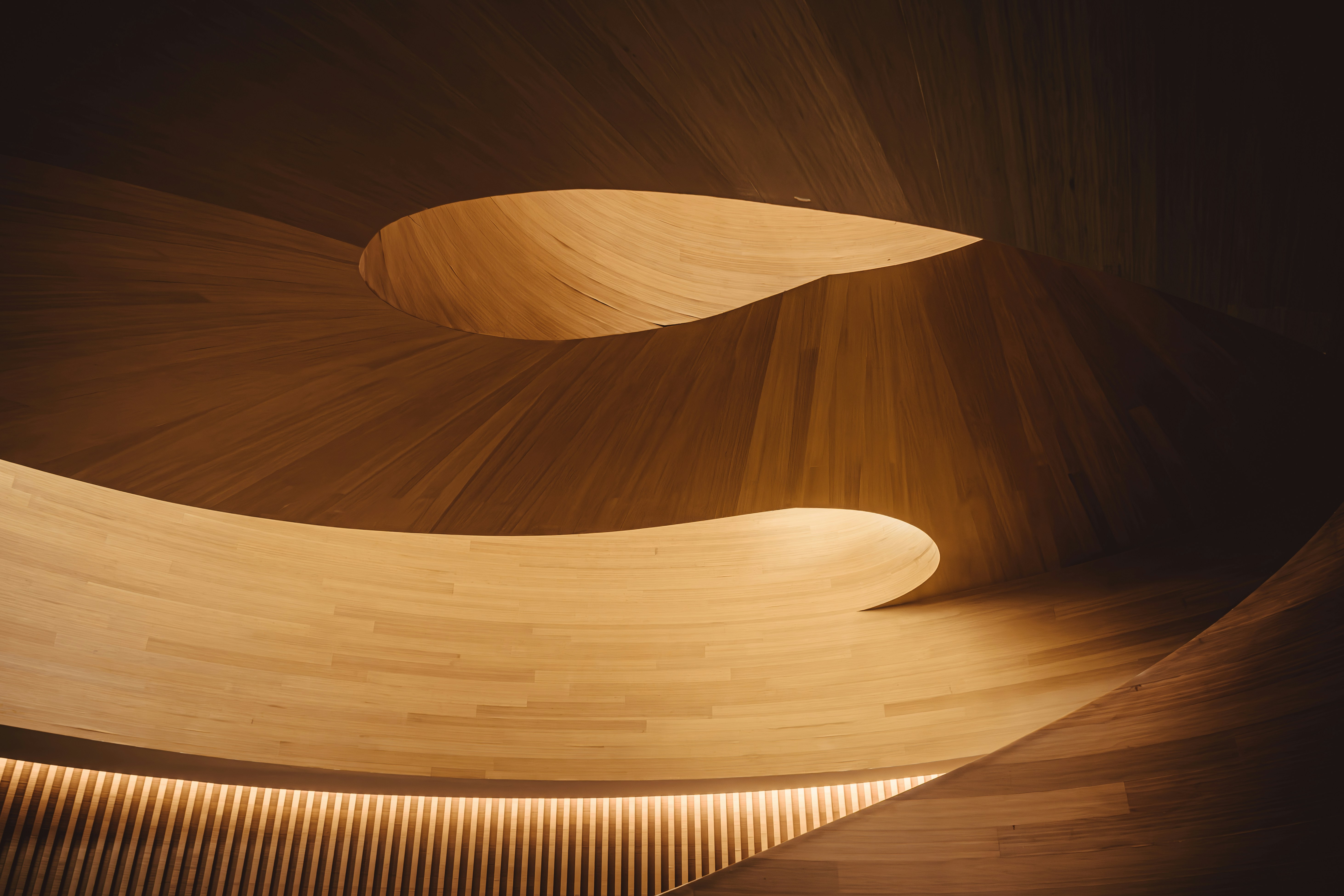 Wooden staircase