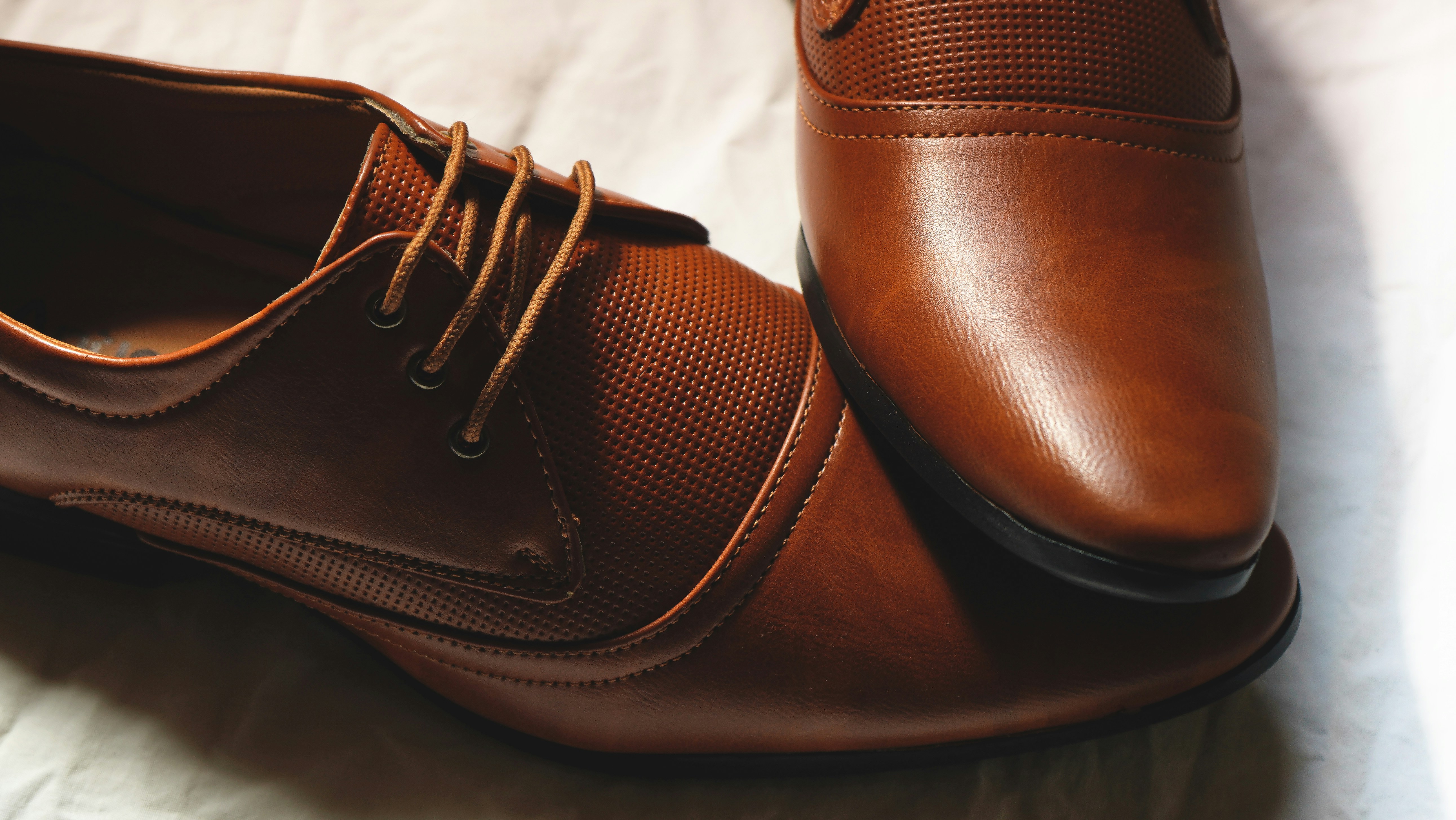 Close-up of a brown boot